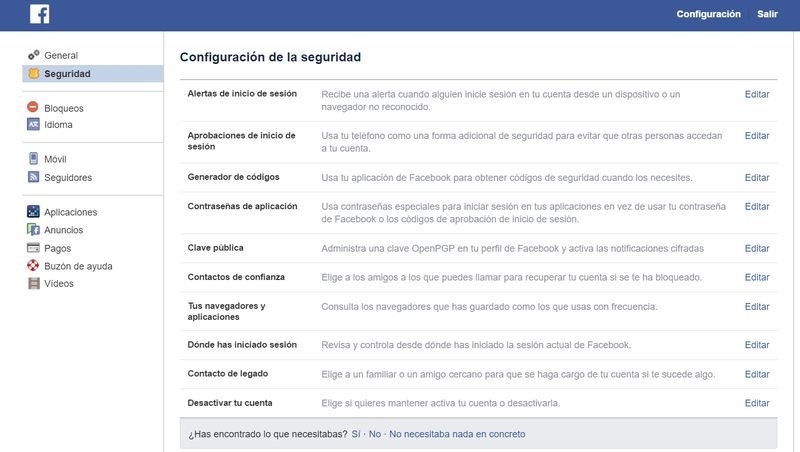 facebook seguridad